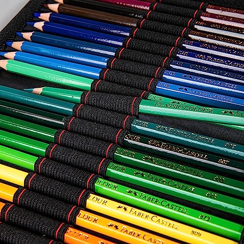 Image of Colored Pencil Case 36 /72 Slot Pencil Box Holder for Colored Pencil Pen with Handle Straps Watercolor Portable Handy Colored Pencil Bag Organizer DIY Folding Colored Pencil Case Gift