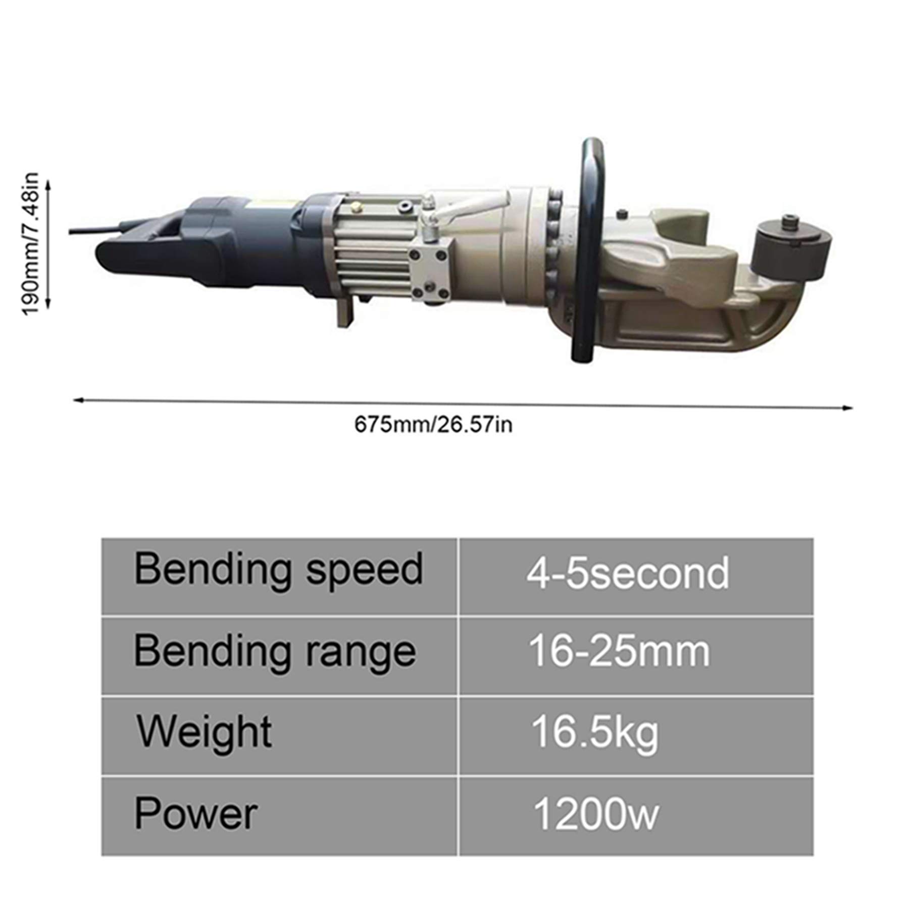 Barras De Refuerzo Bender Eléctrica Portátil (Doblado Rango: 16-25) Se Utiliza para El Doblado De Barras De Refuerzo,HRB25