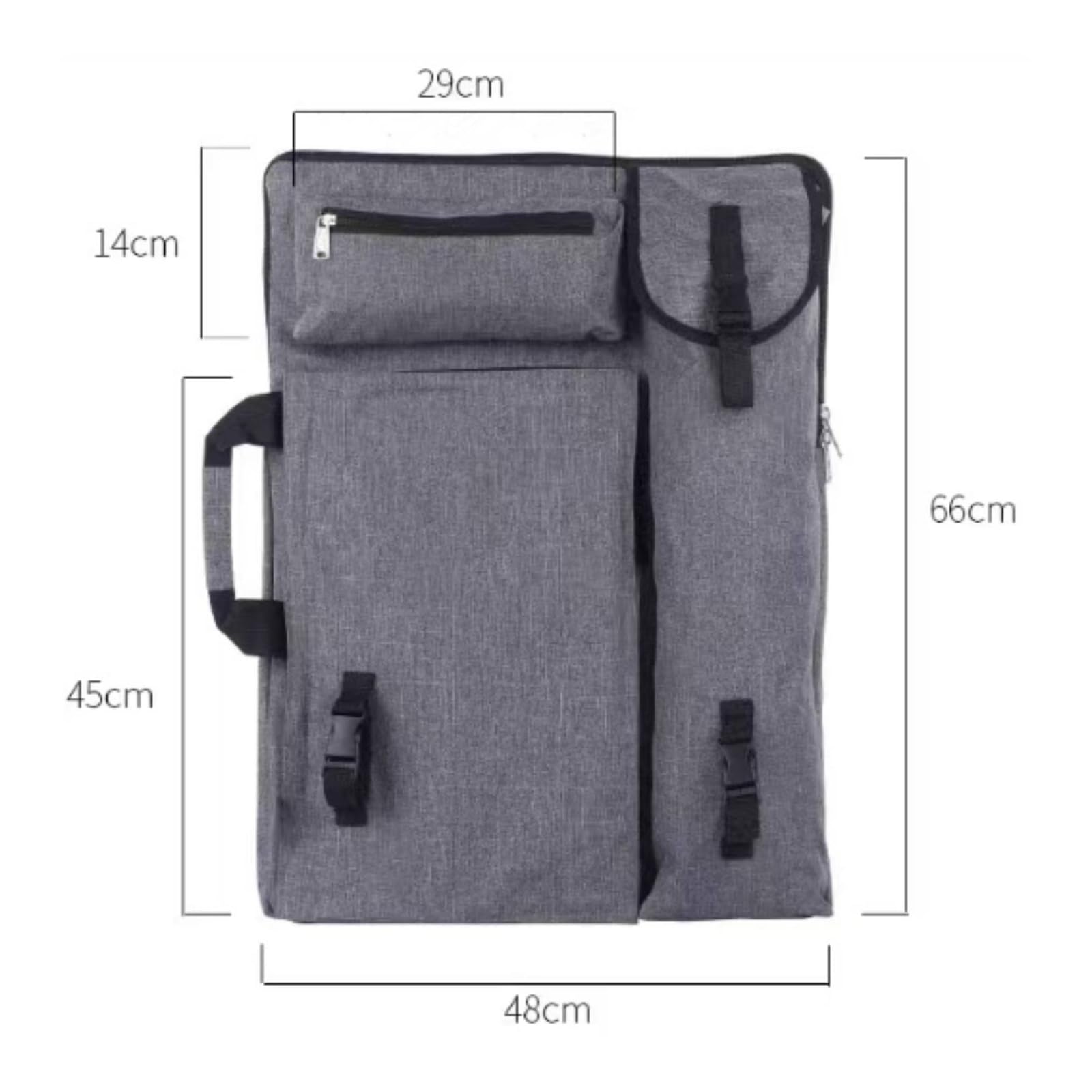 Bolsa para Tablero Dibujo Ajustable, Gris Mate