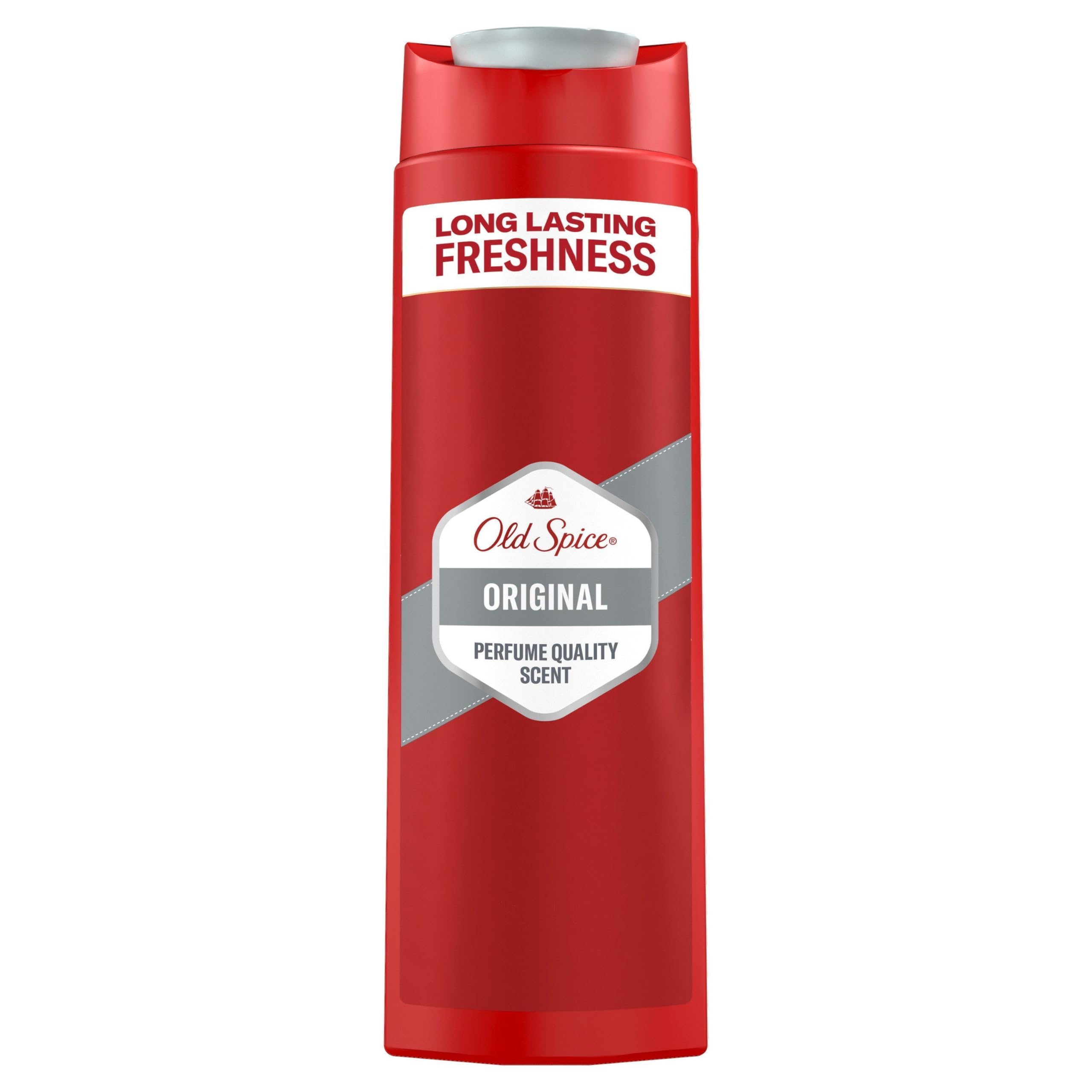 Old Spice Original 3-in-1 Duschgel für Haar, Gesicht und Körper 400 ml, langanhaltende Frische, Duft von Parfumqualität, Tiefenreinigung