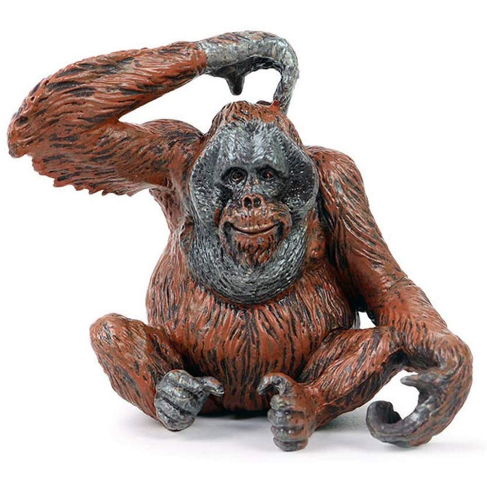 Cxn Statue Orangutan Sculpture Wild Animal Figure Statue Garden Home Decoration Sculpture Collection Ornaments Animal