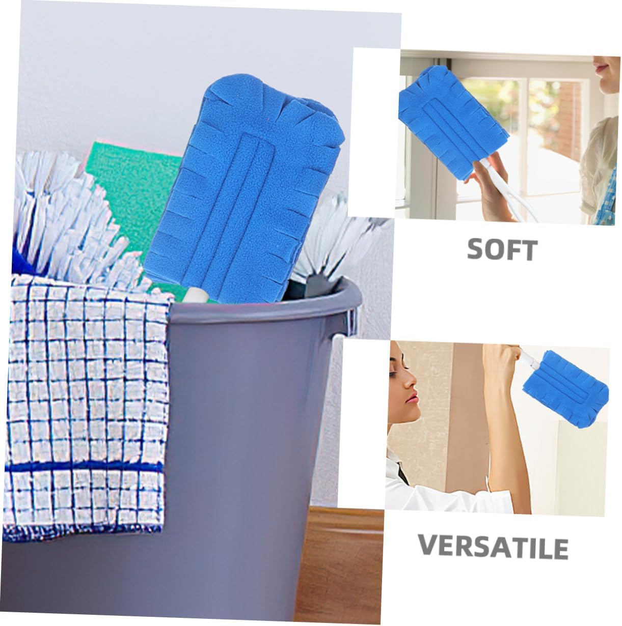 Ipetboom 6 Pack Reusable Duster Refills Dust Removal Replacement Pads for Ceiling Fans Fireplaces