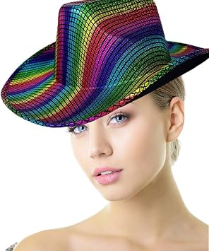 Stamped Cowboy Cap Halloween Hat Party Hat Dance Costume Hat Dress-up Party Cap for Women Halloween Costume