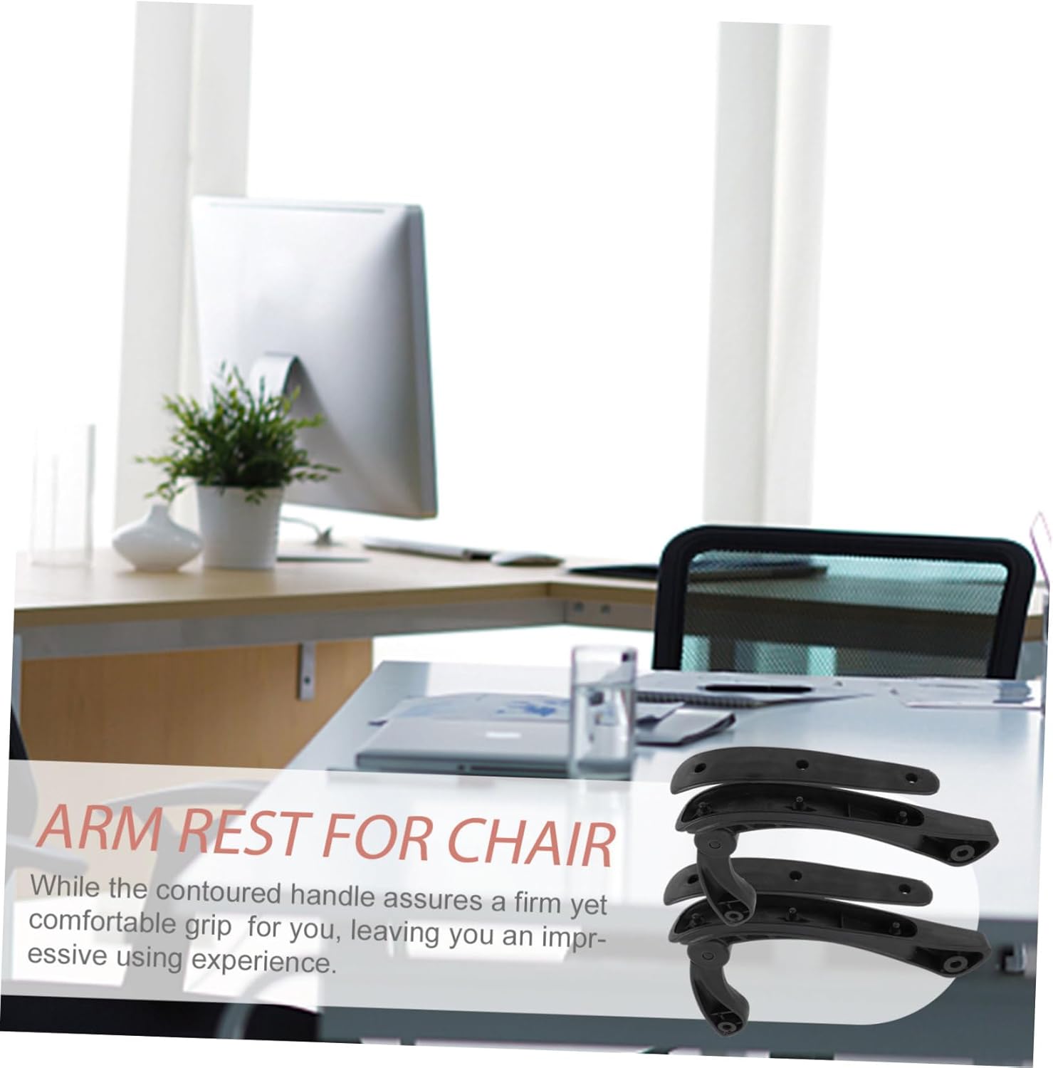 NUOBESTY 2pcs Office Chair Arm Accessories Sturdy Armrest Replacements for Task High Ergonomic Chairs