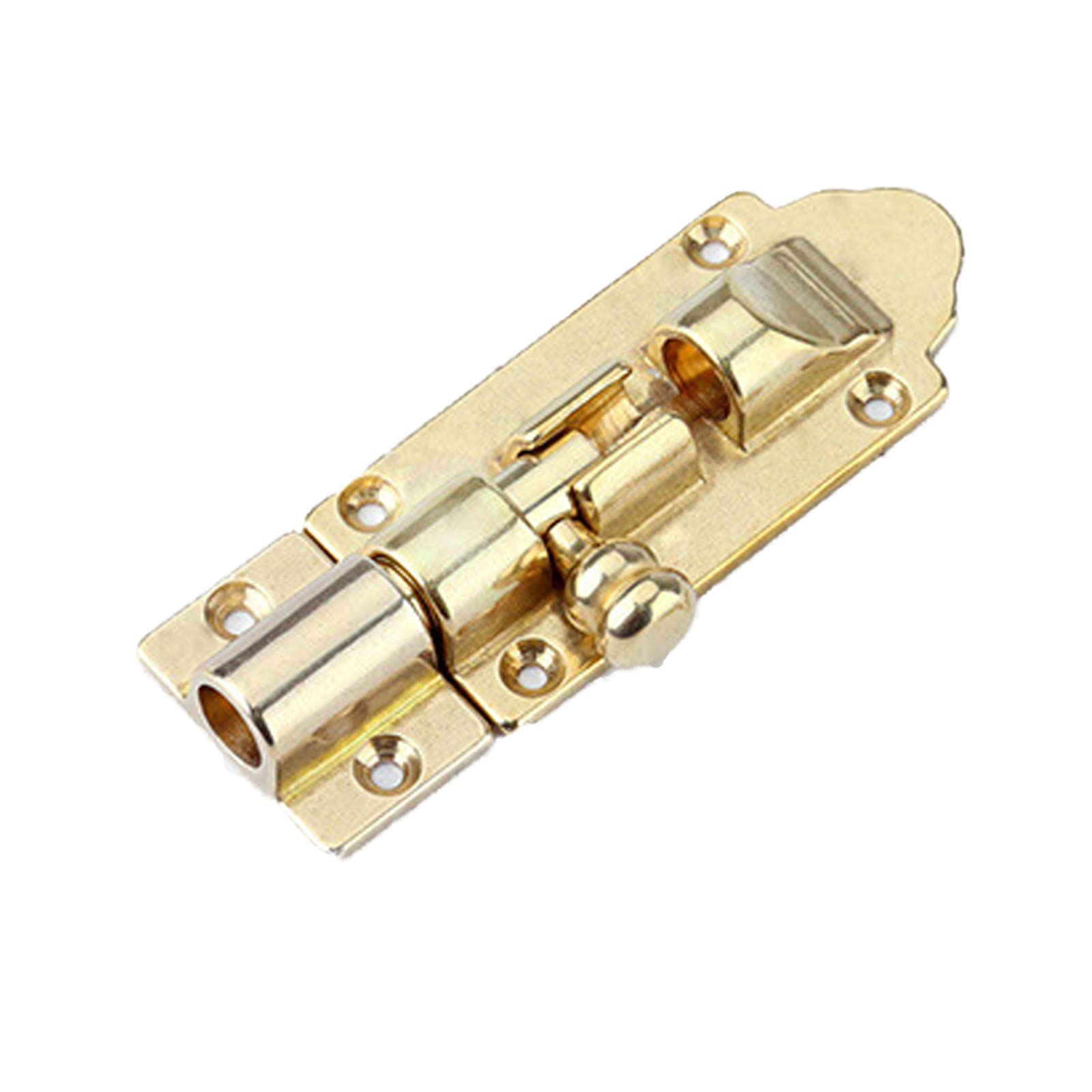 Cgjsefh Gold Door Latch, Barrel Bolt Thickened Copper Latch 3 Inches Slide Bathroom Lock Antique Door With Mounting Screws(,2Cm)
