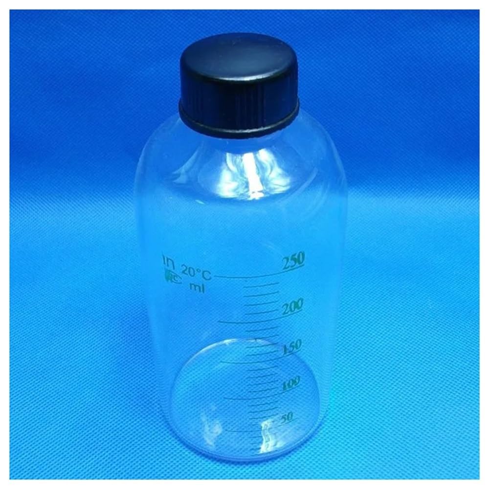 Cristalería de Laboratorio Botellas de muestra graduadas de vidrio de 250 ml, 10 unidades por lote, for suero