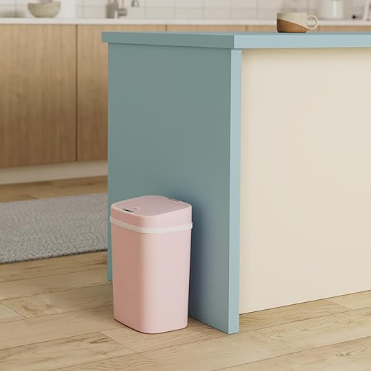 Caneca de Basura Automática Ninestars 12L con Sensor de Movimiento Rosa miniatura 2