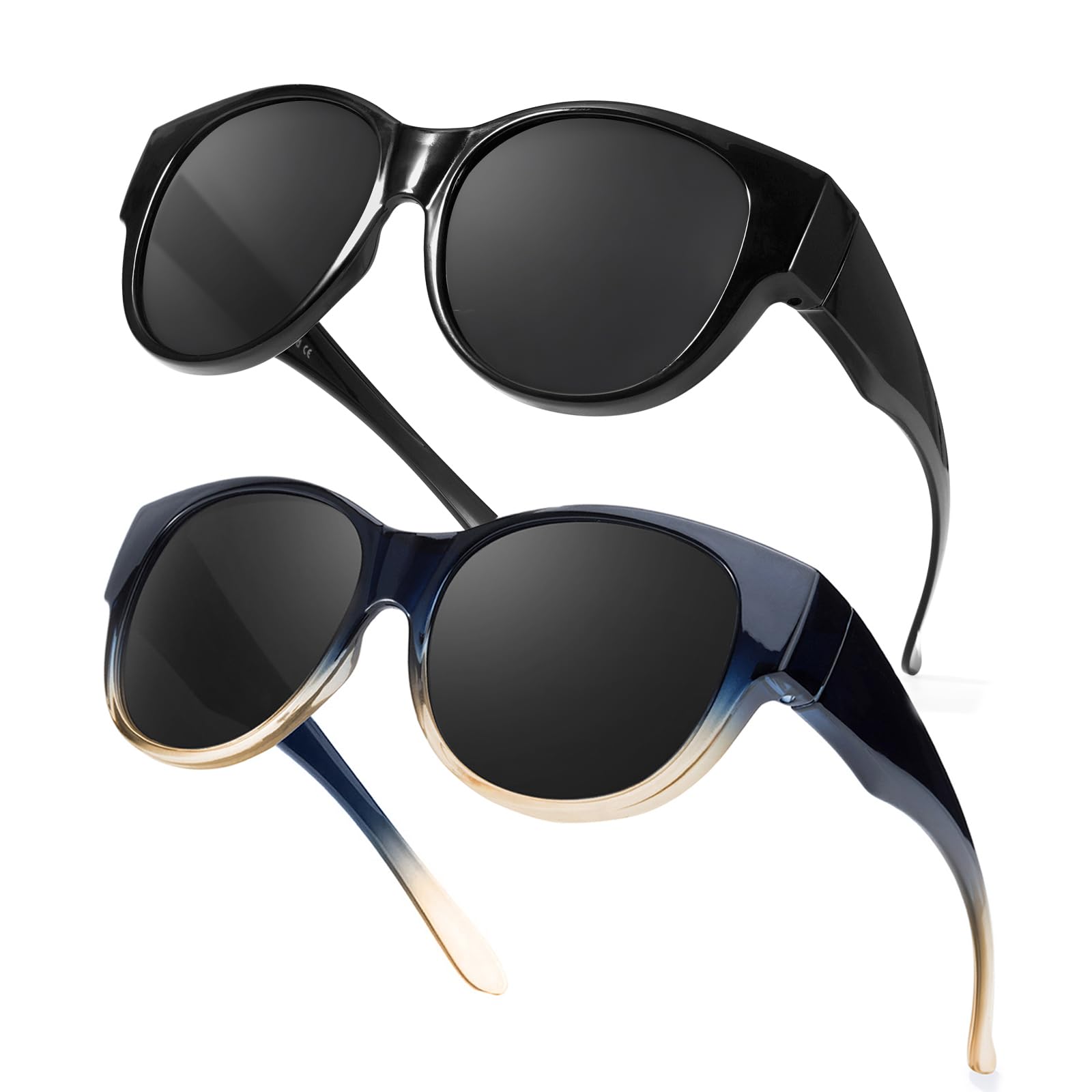 TJUTR Oversized Fit Over Sunglasses for Women Trendy Polarized Sun Glasses Over Prescription Glasses with UV400 Protection