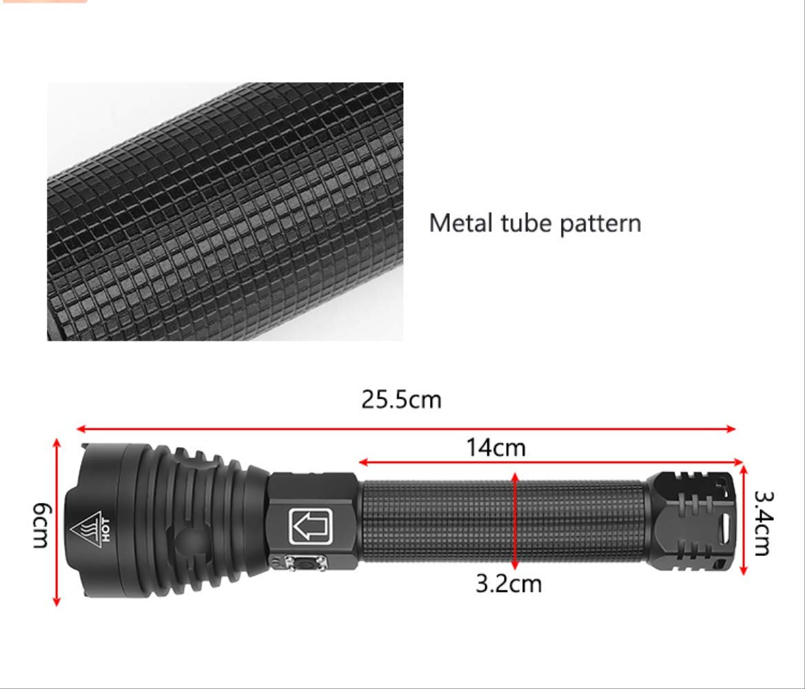 Torcia BAJIE Torcia a LED Torcia Xhp90 Potenza 26650 18650 Batteria Torcia potente Torcia per luce esterna Pacchetto Federazione Russa C