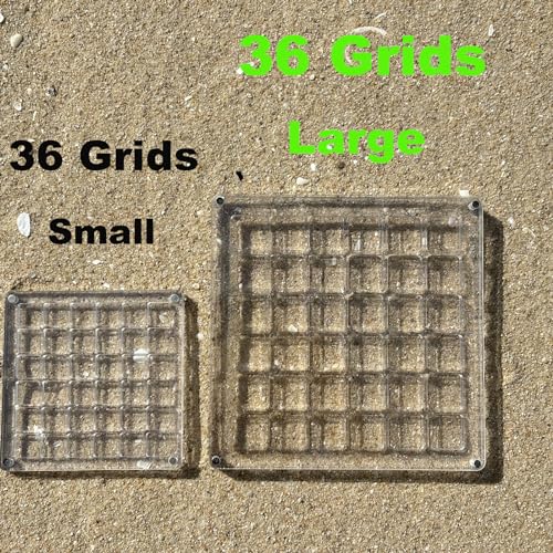 Image of Large Acrylic Magnetic Seashell Display Box,DIY Seashell Display Box,Clear Storage Box for Seashell,Gemstones,Nail,Jewelry (1Pc 36 Grids Large)