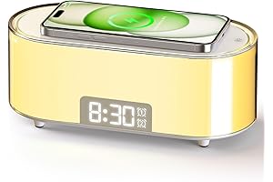 fitfort Sunrise Alarm Clock Wake Up Light, Wireless Charging, Dual Alarms, 7...