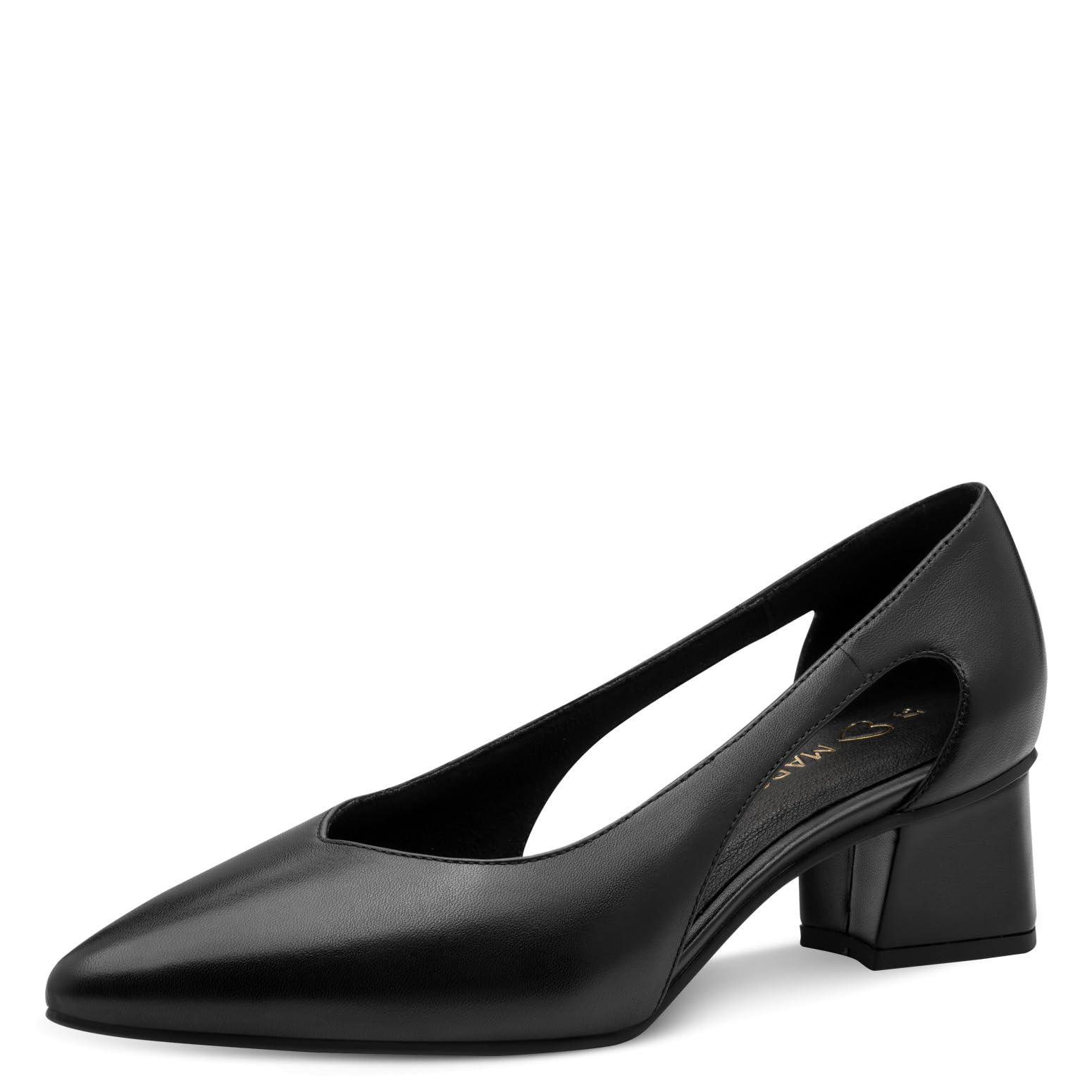 MARCO TOZZI Women's Pumps Soft Feel Me Footbed Leather Leather Insole Soft Lining Modern, Black (Black), 8.5 UK