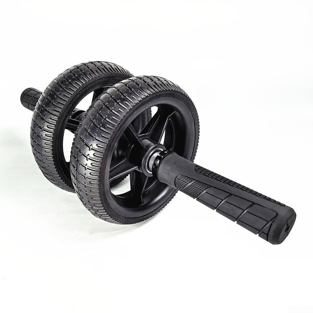 Rodillo de abdominales sin rebote doble rueda estable de 6.5 pulgadas