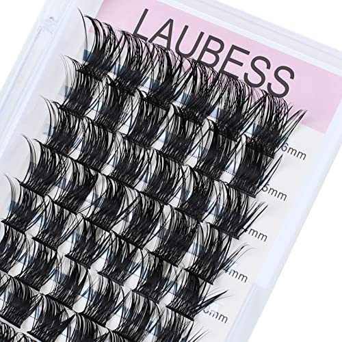 Image of Cluster Lashes 72pcs Individual Lashes Mixed Tray Volume Eyelash Clusters DIY Lash Extension Fluffy Cluster Eyelash Extensions Kit Soft Lash Clusters (01-0.07C, 9-16mm)