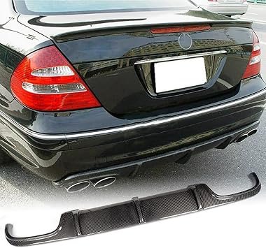 Carbon Fiber Rear Diffuser for Mercedes Benz E-Class W211 E55 2002-2006 AMG Sedan 4D Custom Parts Bumper Cover Protector Body Kits Black