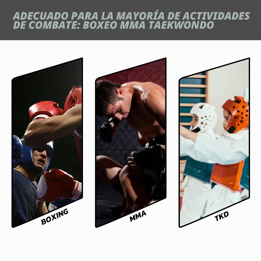 LangRay Casco de Boxeo para niños y Adultos Protector de Cabeza con Malla para Sparring Karate Taekwondo