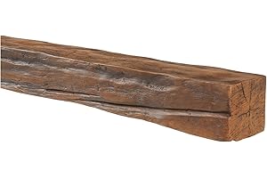 Rustic Floating Faux Wood Beam Mantel by [Brand Name]