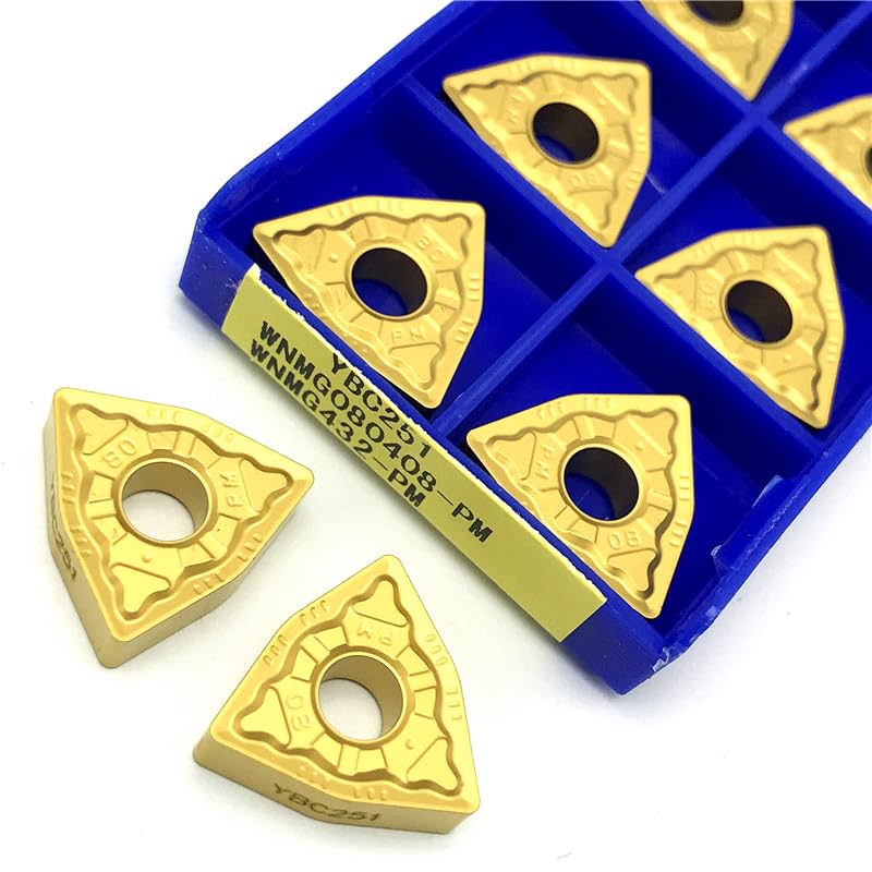 10 piezas WNMG080404/08 insertos carbide para torno miniatura 4