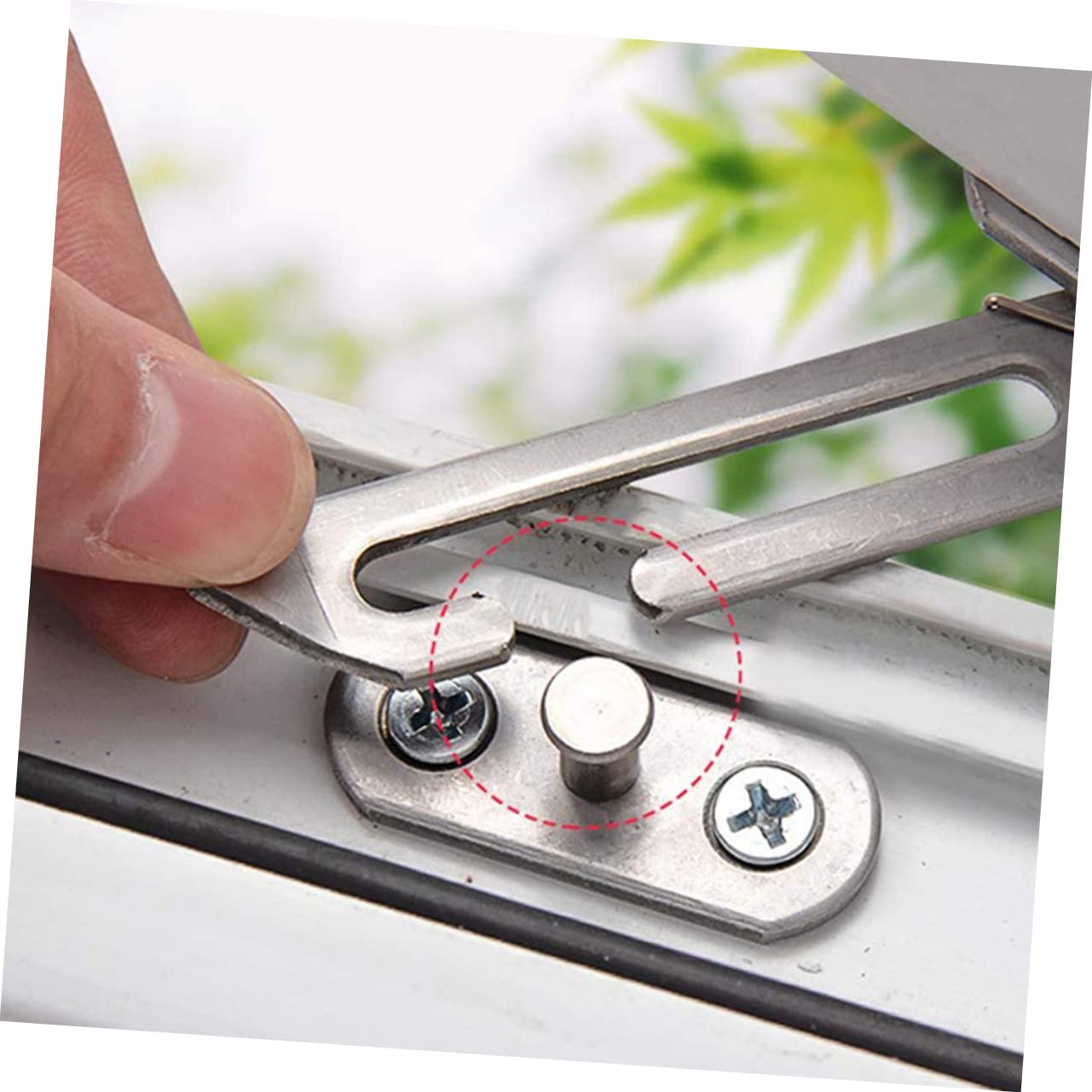 ARTIBETTER 8 Stk Fenster begrenzer Scharniere für Innentüren Griffe für Schiebefenster fensterklammer fensterklemme Fensterschlösser und Riegel Fensteröffnungsbegrenzer Rostfreier Stahl