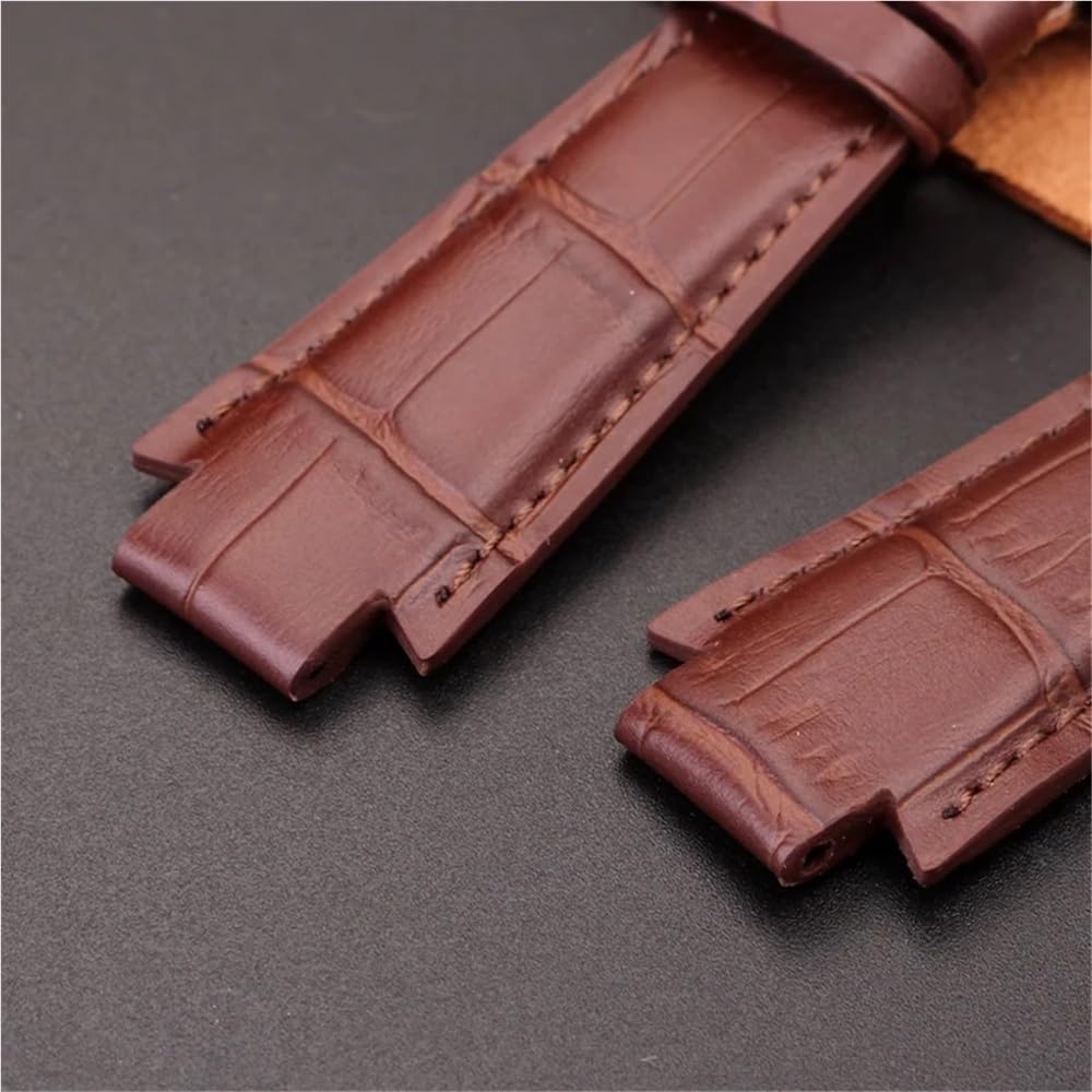 24x14mm konvexes Ende echtes Leder -Uhrband für T60 -Gurt