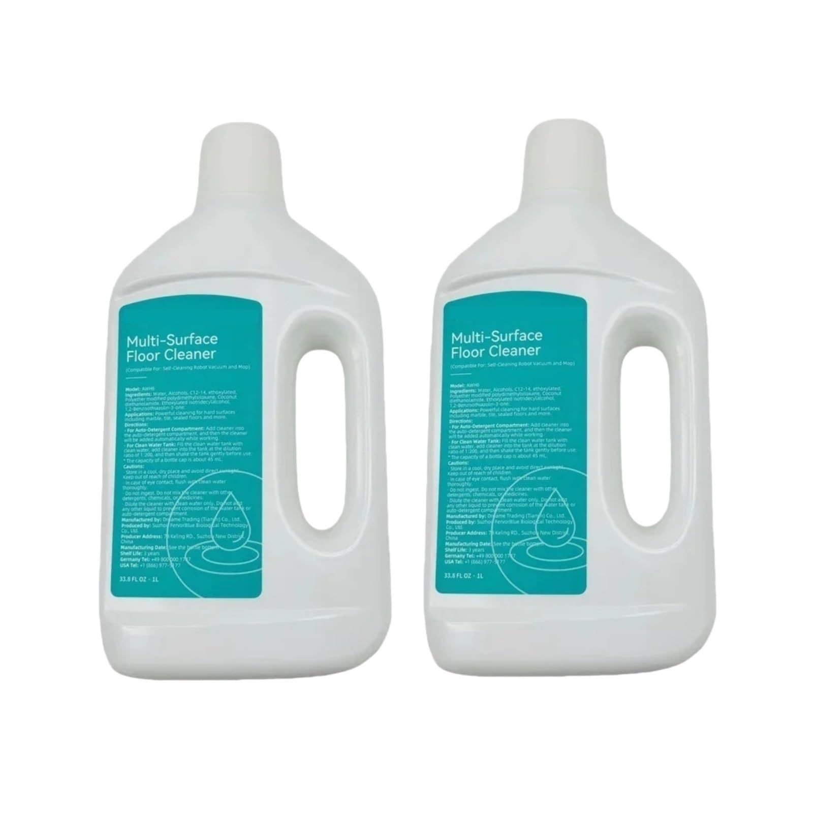 Solución limpiadora multisuperficie for suelos, compatible con Dreame D9/D9 PRO/D9 Max/W10/W10 Pro/H14 H15 PRO, aspiradora, líquido, fregona húmeda y seca.(2PACKS)
