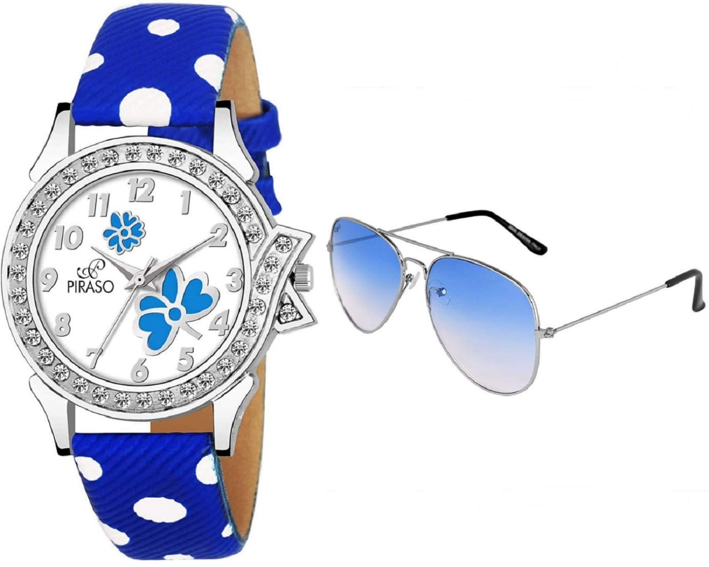 PIRASO Combo Pack of Watch & Sunglass for Girls & WOMEN-55-BL-SUN (B07NZNMF11) Amazon Price History, Amazon Price Tracker