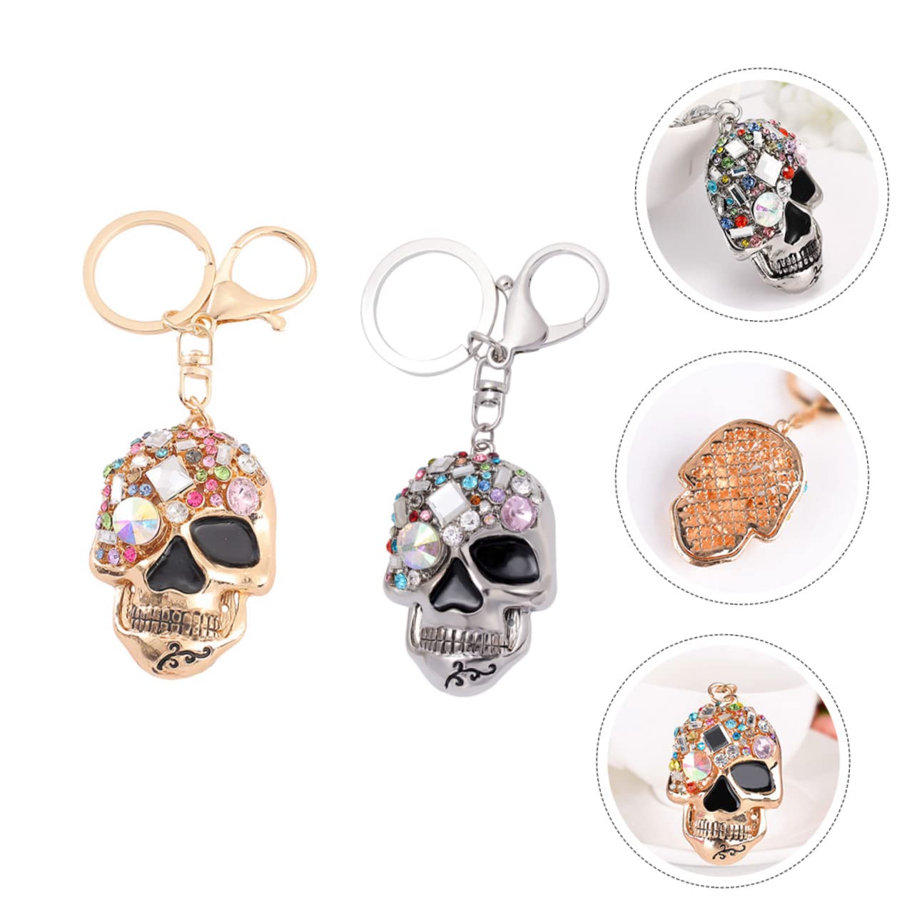 Portachiavi Cavolo Ornamento Portachiavi Teschio Portafoglio Semplice Kit Borse Sacchetti Ciondolo Portachiavi Teschio Portachiavi Con Strass Intarsiato Cristallo