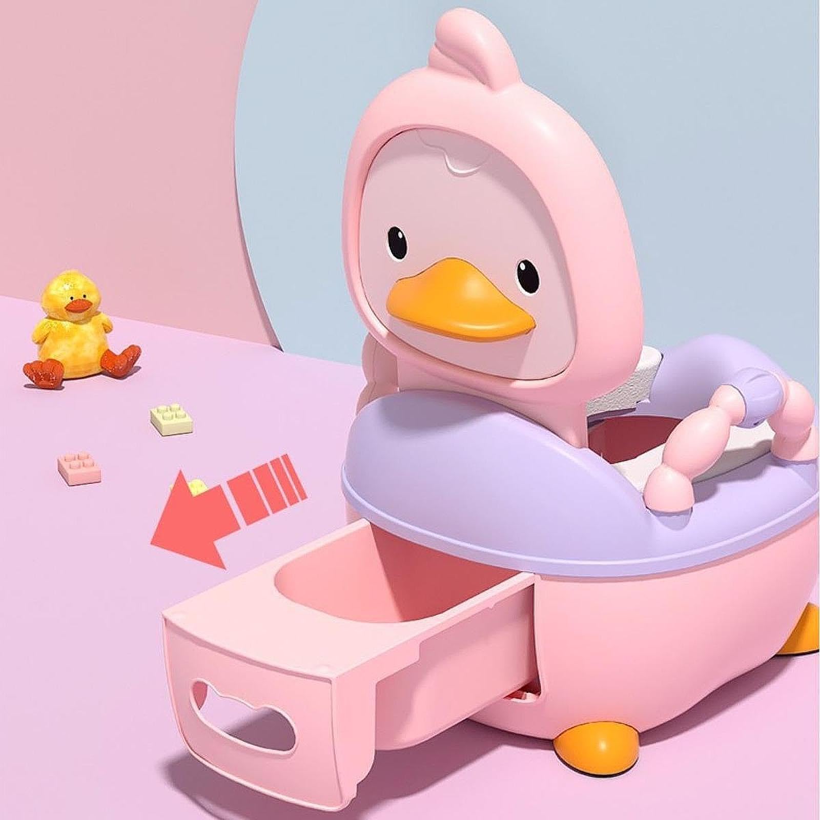 Sharplace Kinder Töpfchen Toilettenkinder Toilette tragbar vielseitiger Töpfchen Pot bequemer Töpfchen -Training Toilettenschritthocker für Heimauto Fahren, Rosa
