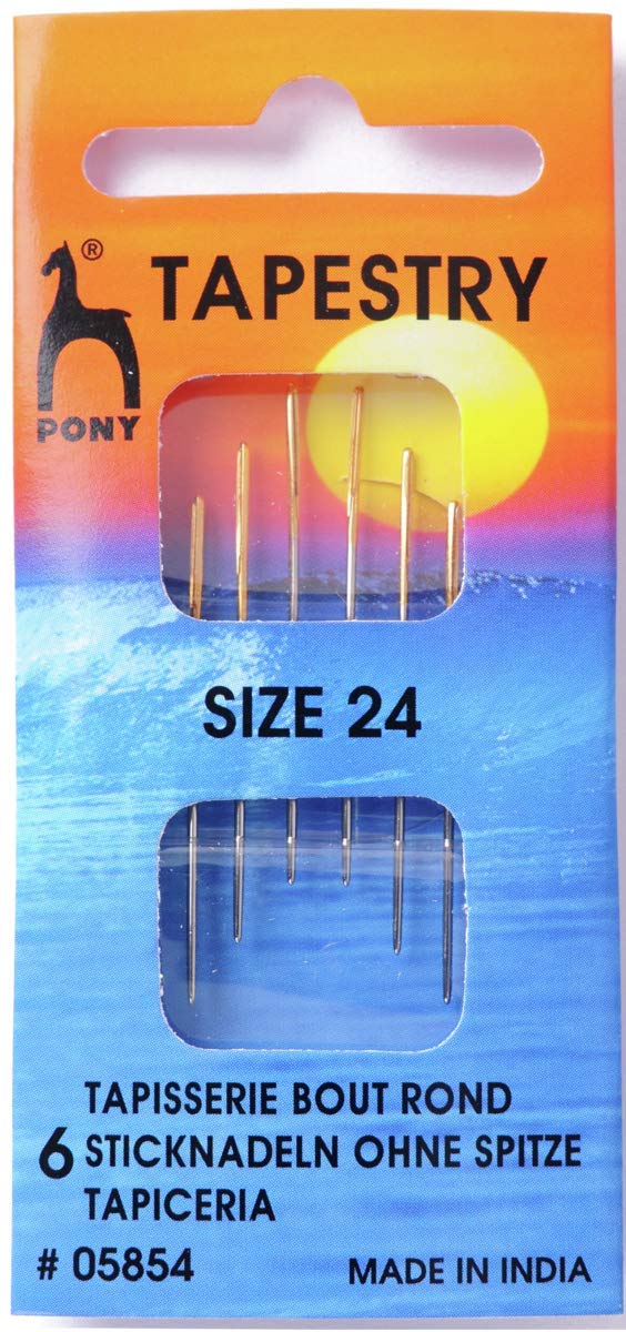 Pony Gold Eye Sewing Needles: Tapestry Size 24, Multi-Colour