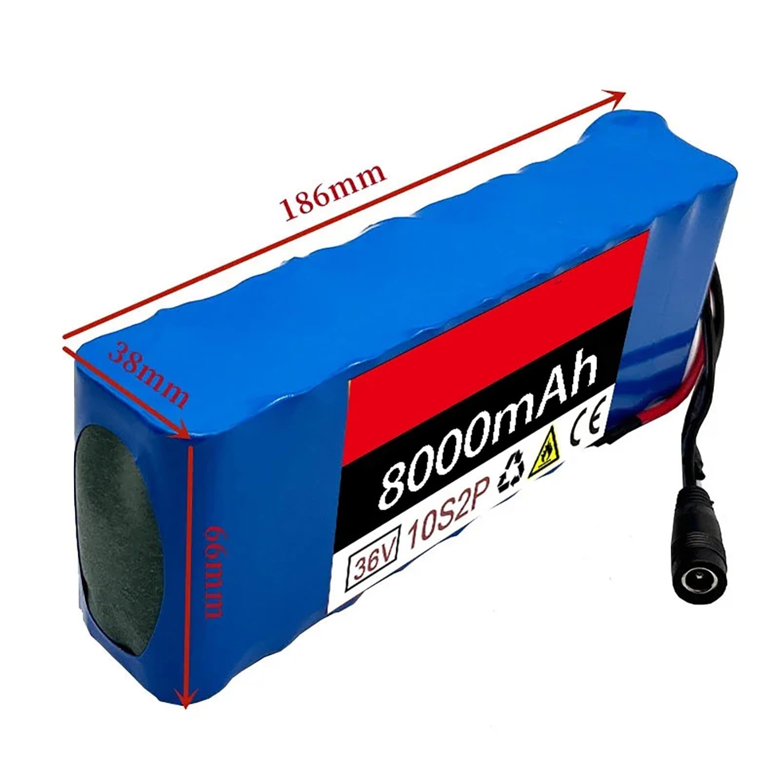 Batterie Lithium Rechargeable 36 V Pour Vélo Électrique, 8 Ah, Avec BMS Et Chargeur Pour Moteur De Vélo Ou Scooter Électrique 36V 8Ah,XT30+JST