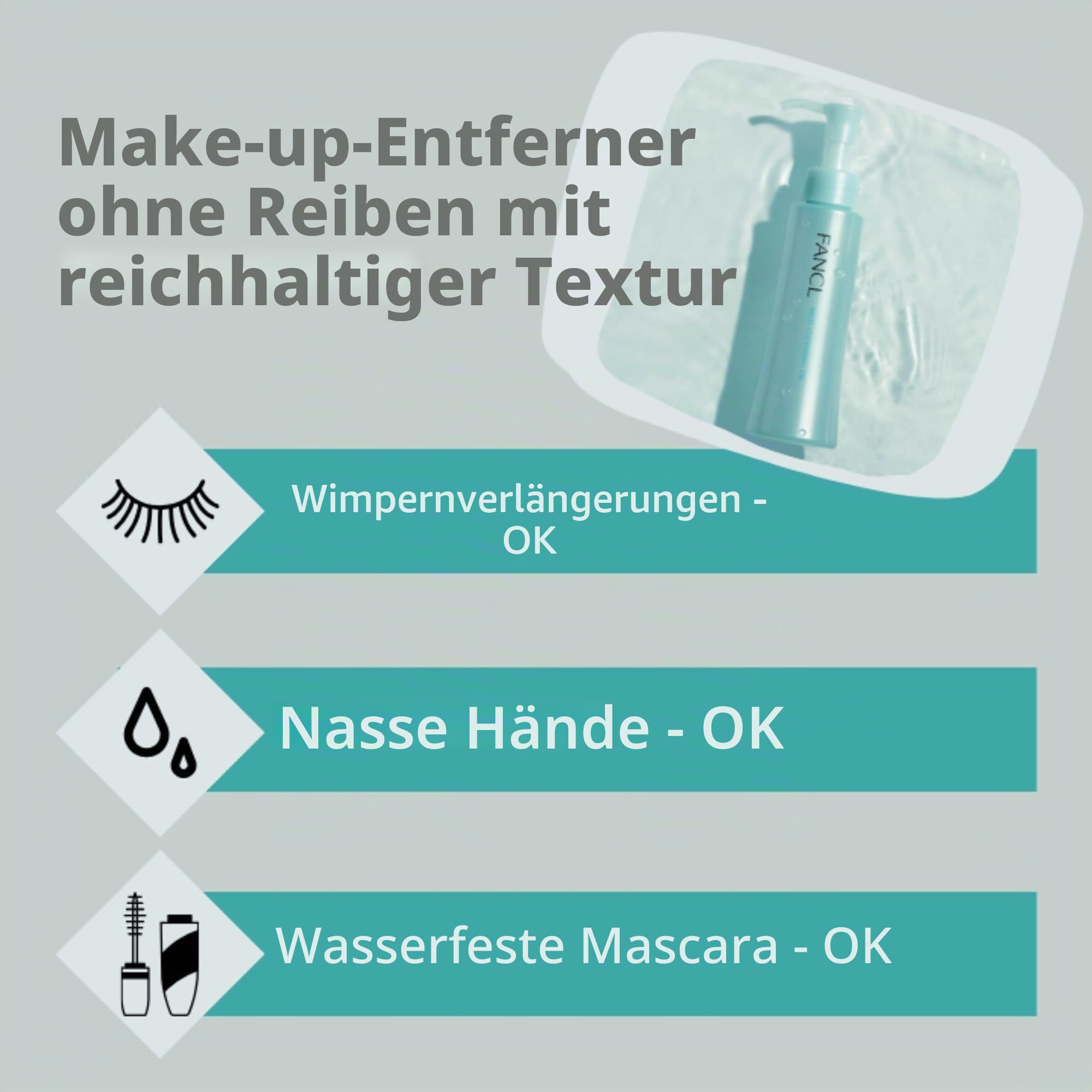 FANCL Mildes Reinigungsöl, japanisches Gesichtsreinigungsöl, Make-up-Entferner, 100% ohne Konservierungsstoffe, saubere Hautpflege für empfindliche Haut [US-Paket]