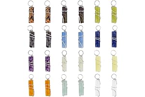 SUPERFINDINGS 12 Colors Natural Gemstone Pendants