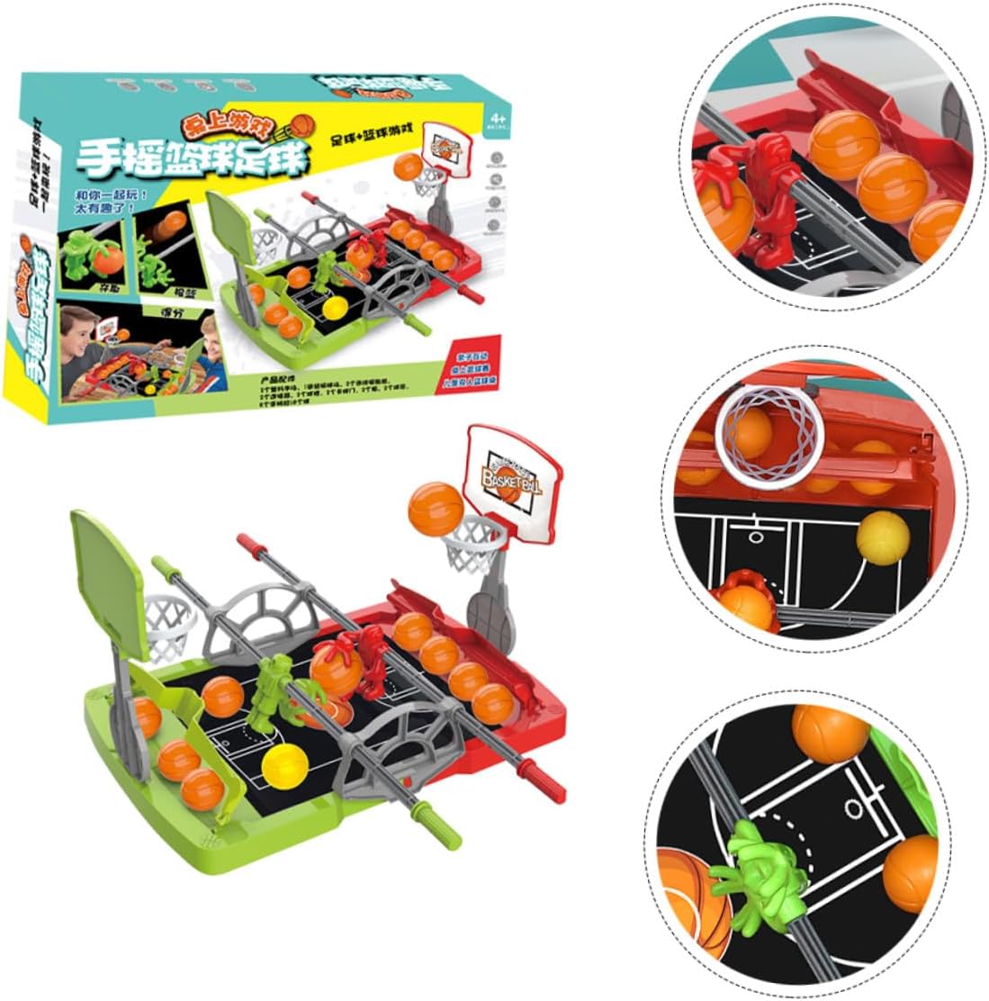 Desktop Basketball Game for Parents Portable Abs Finger Flick Hoop Interactive Board Game for Indoor Fun and Family Competition