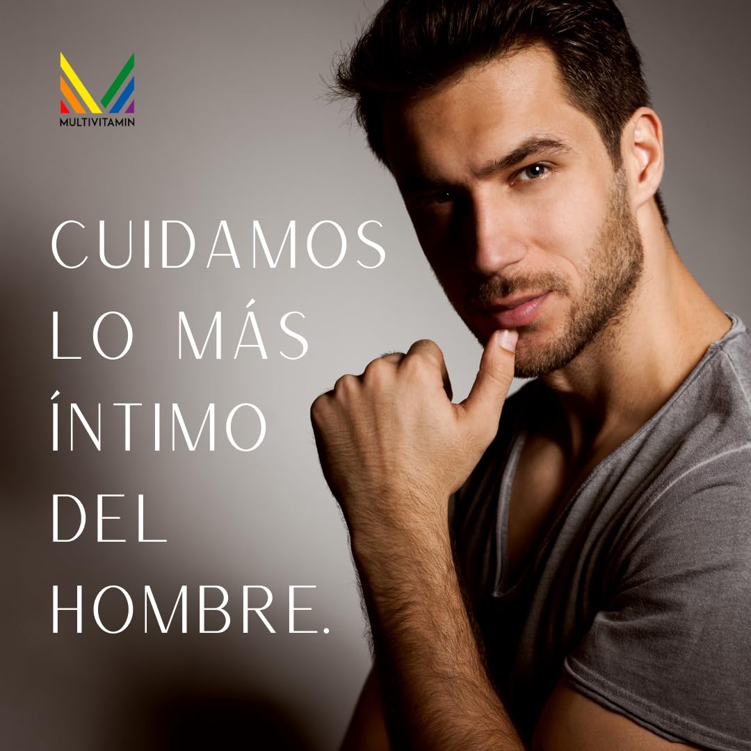 Set de cuidado íntimo masculino: Crema íntima revitalizante, Crema íntima que ayuda a unificar el tono de la piel, Perfume genital con acción desodorizadora y Crema para mejorar la sensibilid