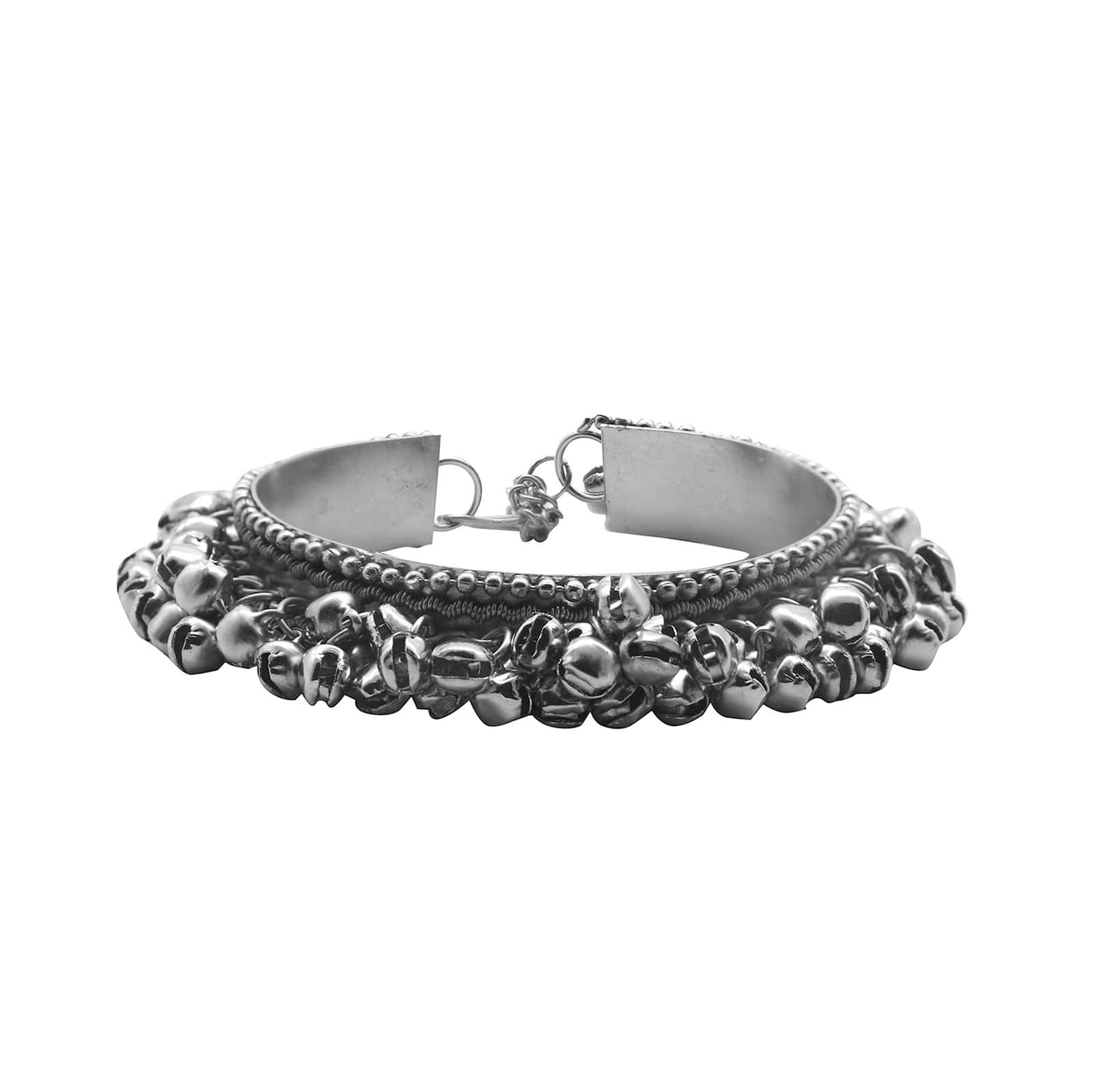 TEEJH Anusha Silver Oxidized Ghungroo Bangle for Women (B0914QVC5B) Amazon Price History, Amazon Price Tracker