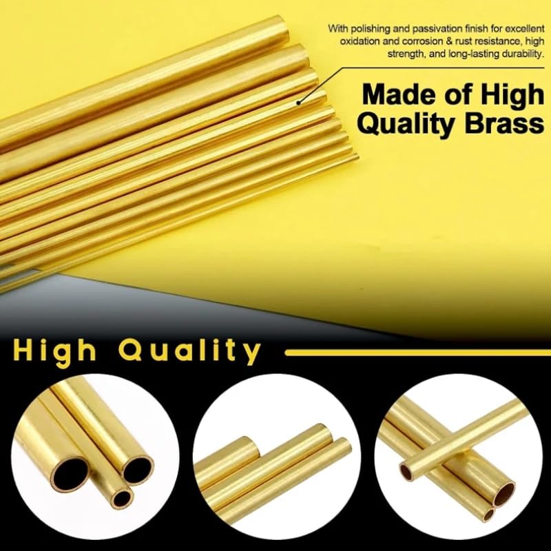 1 pz Tubi In Ottone FAI DA TE Tubo Rotondo Diametro 25/22/20/18/16/14/12/10/8/6mm Lunghezza 200mm 300mm 500mm Tubo Tondo In Ottone(OD 16 x ID 14mm)