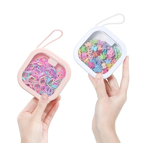Miniatura 1 de HAIXIN HOME Organizador de 2 cintas para el cabello, organizador de pinzas para el cabello, organizador de accesorios para el cabello, caja de