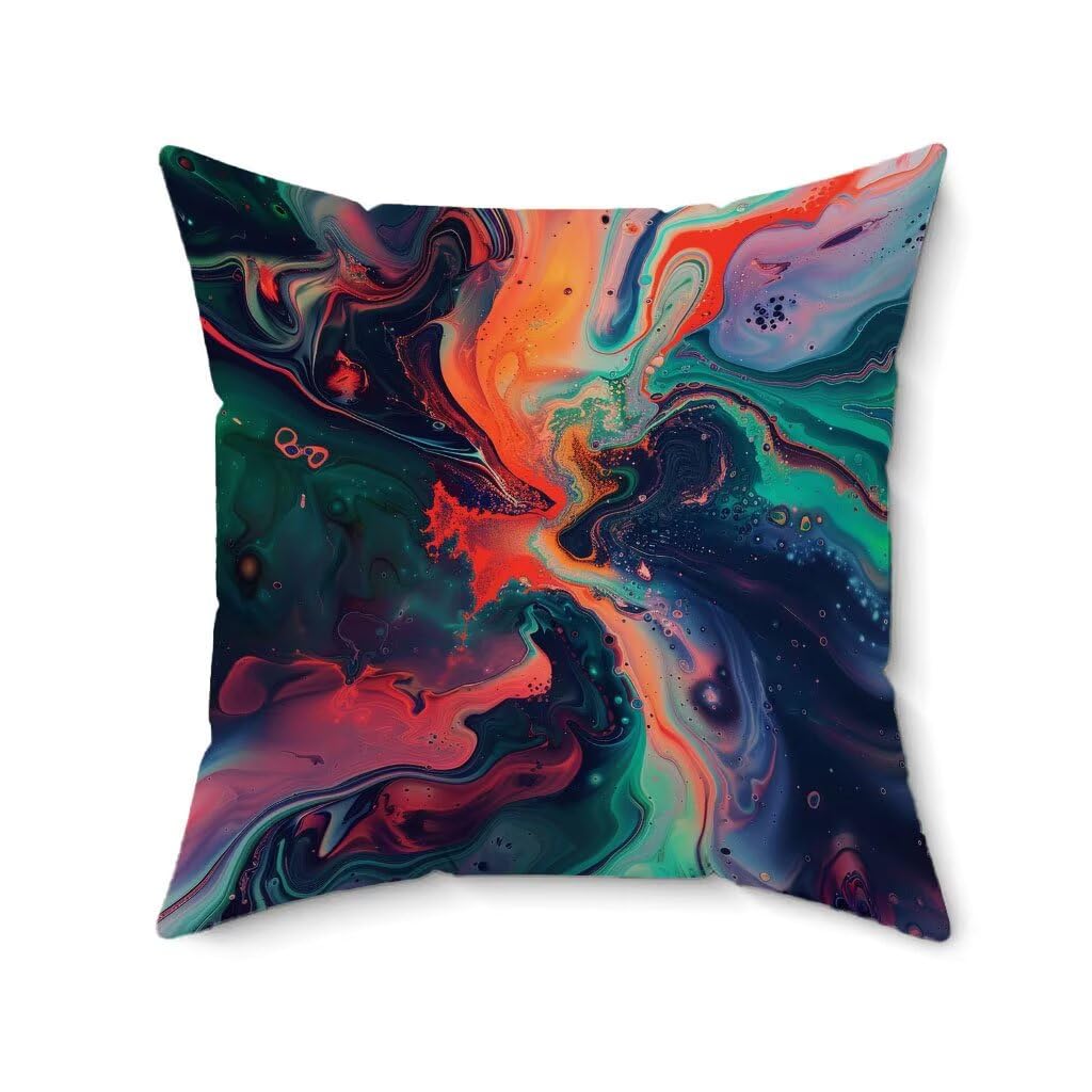 Poduszka outdoorowa 65 x 65 cm, zestaw 4 kolorowych poszewek na poduszki, abstrakcyjne, wodoodporne, miękkie, na sofę, HD, dwustronny nadruk, poduszka dekoracyjna do użytku na zewnątrz, do ogrodu, na