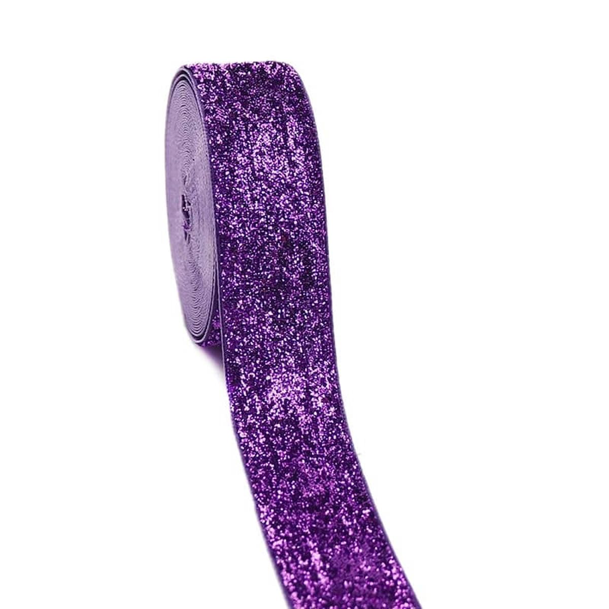 Retro Single Press Shaft 10 jardów 9-38MM Brokatowa aksamitna wstążka Dekoracja weselna Ręcznie robiona wstążka do owijania włosów Kokarda(PURPLE,16mm)