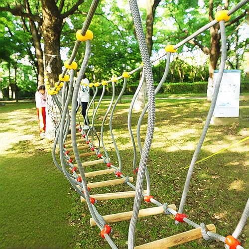 Pont de corde pour enfants en plein air, 6 m, pont branlant, accessoire pour maison dans les...