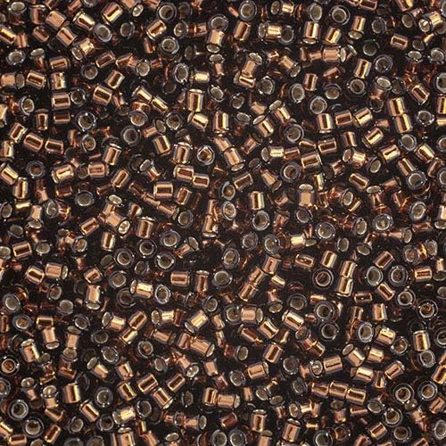 Miyuki Delica 10/0 Brown Silverlined 250Grams of Japanese Glass Beads