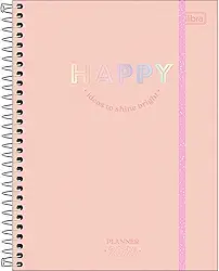 Tilibra - Planner Espiral 17,7 x 24 cm Happy 90 G 2026 - Laranja