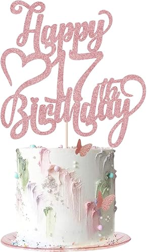 Miniatura 83 de Decoración para tarta de cumpleaños número 15 con purpurina dorada – 15 aniversario/cumpleaños – Hello 15, Cheers to 15 años, 15 & Fabulous Cake