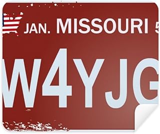 USA American Car Number Pattern Cleaning Cloth Screen Cleaner 2pcs Suede Fabric