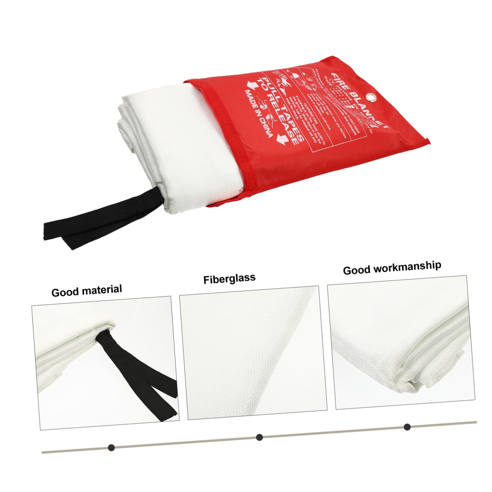 UPKOCH Manta Ignífuga De Emergencia 1,8x1,8 m De Fibra De Vidrio Resistente Cortafuegos Ligera para Protección Doméstica y Actividades Al Aire Libre