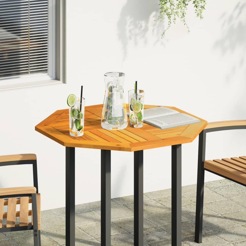 vidaXL Dessus de Table 80x80x2,2 cm octogonal Bois Massif d'acacia