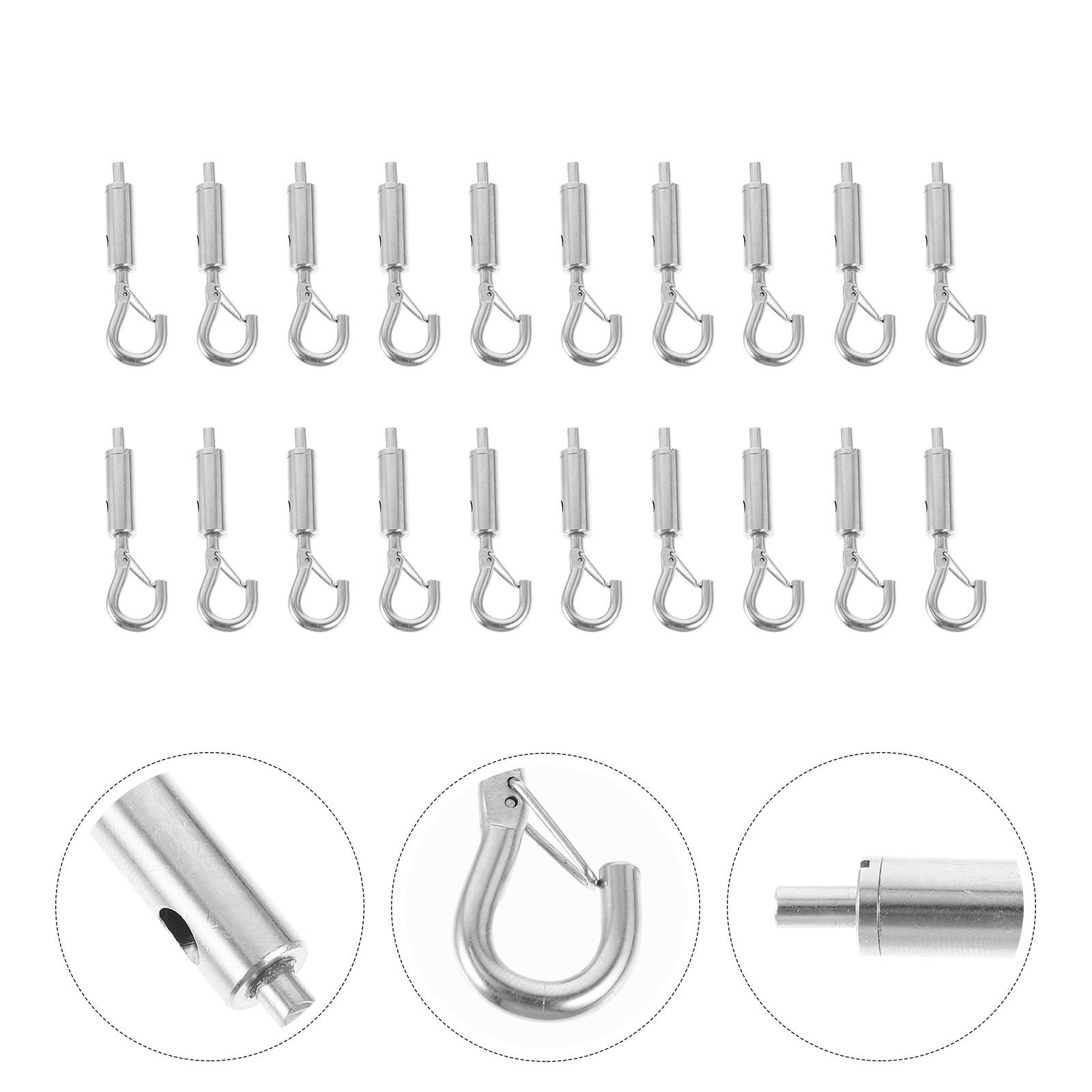 de Tensor Gancho Seguro 20 Piezas para Cables de Alambre de Cobre y Fácil de Colgar para Uso al Aire Libre y Embarcaciones