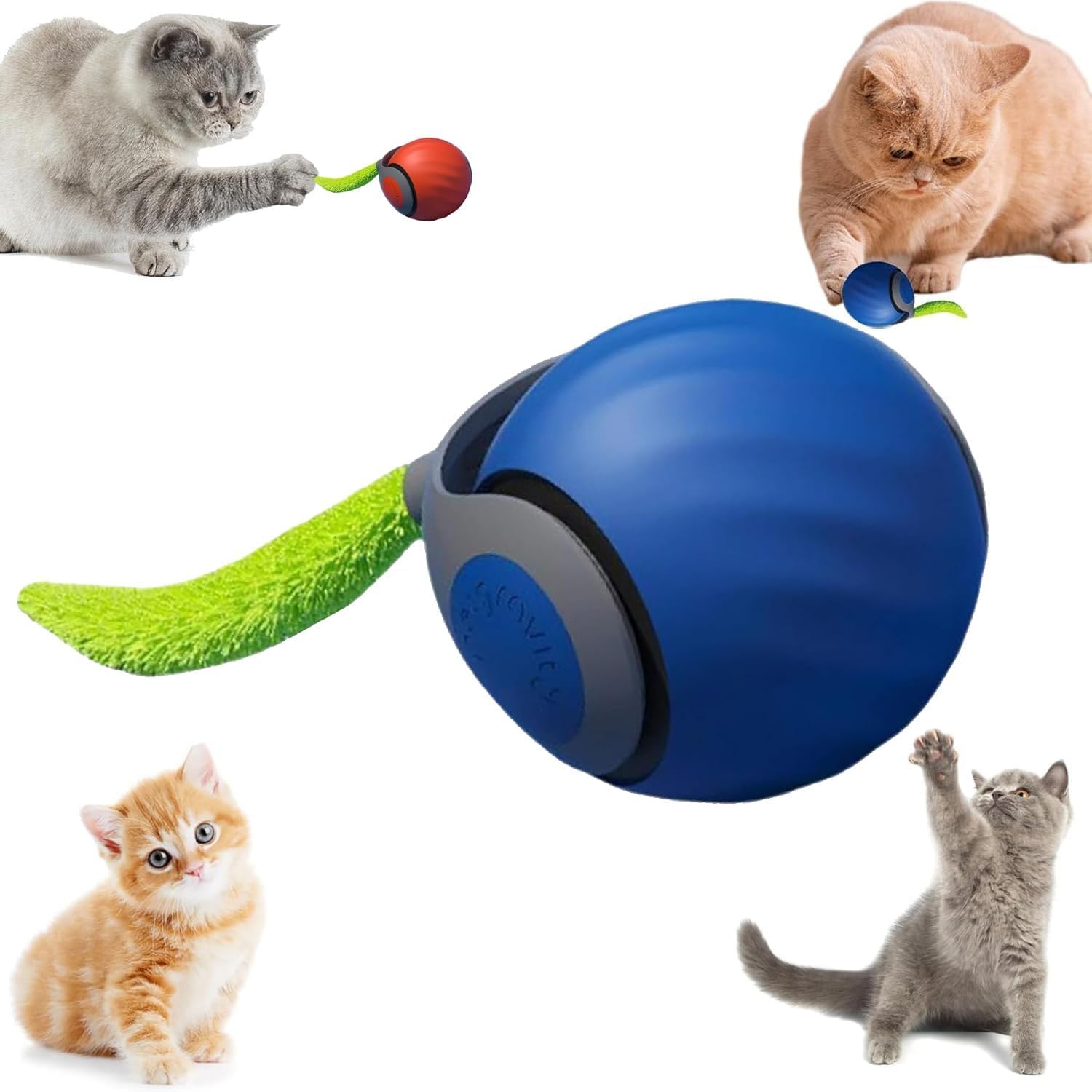 Juguetes interactivos para gatos y perros de interior, versión actualizada 2025 de cola 3.0, pelota de juguete interactiva inteligente para gatos y