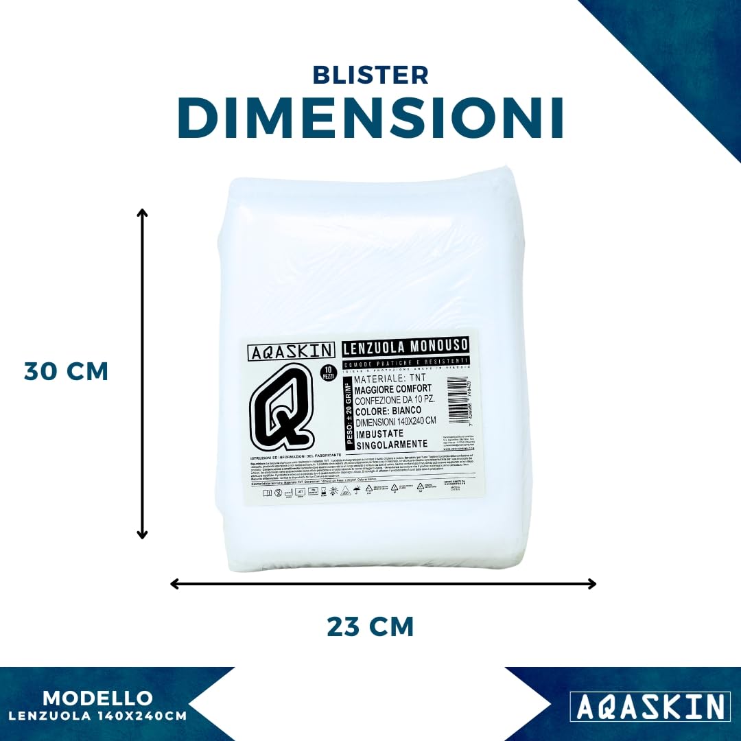 Lenzuola Monouso in TNT 140 x 240 cm, SCONTI QUANTITÀ, Lenzuolo imbustato Singolarmente, Lenzuola Usa e Getta Igieniche, Colore Bianco, Quantità 10-20 - 50-100 - 200 pz. (Bianco, Quantità 200 pz)