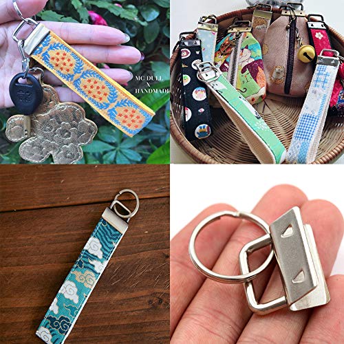 Ewonice Glass Running Pliers And 40 Pcs 1 Inch Fob Chain Wristlet Hardware With Key Ring (Key Fob With Pliers) #TOP3